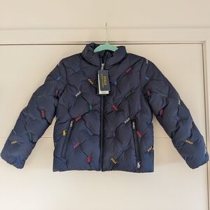 NWT Polo by Ralph Lauren Kids Multicolor Logo Puffer Jacket